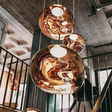 Modern Lava Glass Dome Pendant Light 1-Light Lasson Living