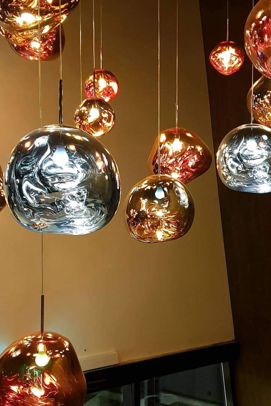 Modern Lava Glass Dome Pendant Light 1-Light Lasson Living