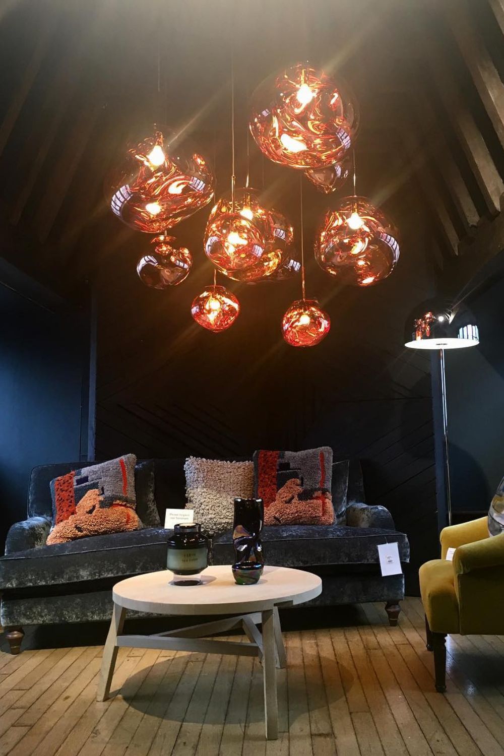 Modern Lava Glass Dome Pendant Light 1-Light Lasson Living