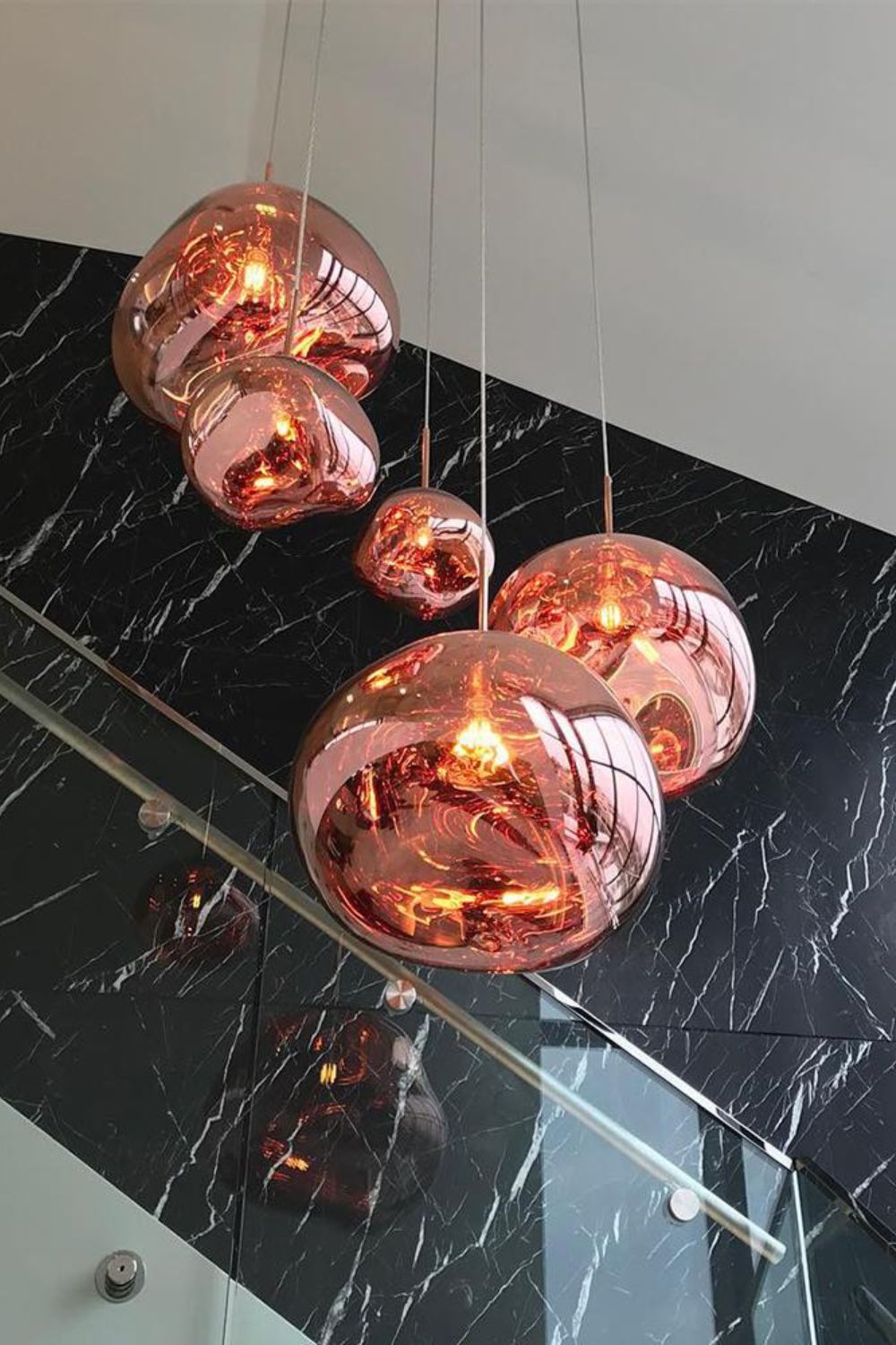 Modern Lava Glass Dome Pendant Light 1-Light Lasson Living
