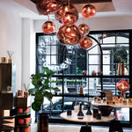 Modern Lava Glass Dome Pendant Light 1-Light Lasson Living