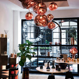Modern Lava Glass Dome Pendant Light 1-Light Lasson Living