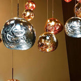 Modern Lava Glass Dome Pendant Light 1-Light Lasson Living