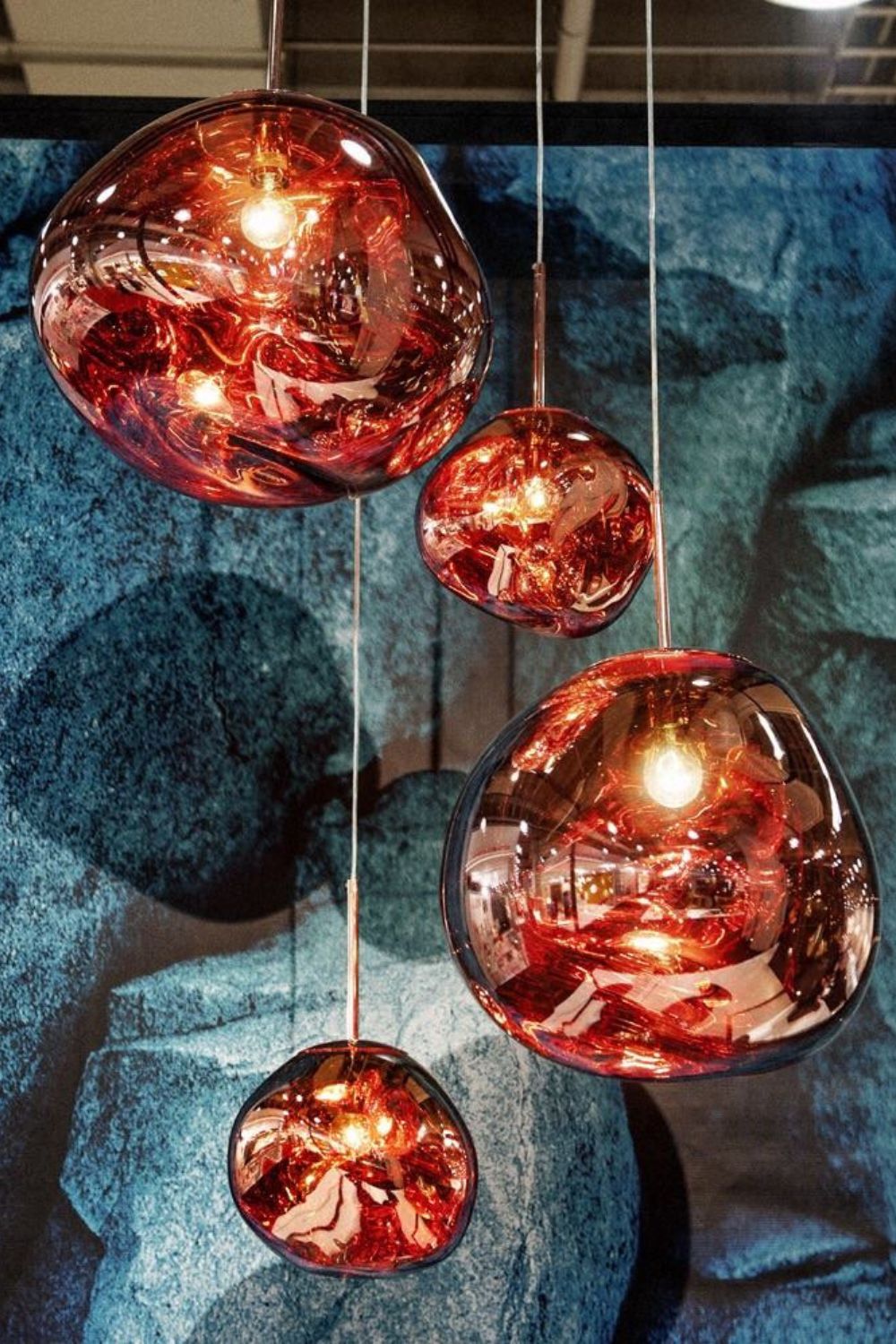 Modern Lava Glass Dome Pendant Light 1-Light Lasson Living