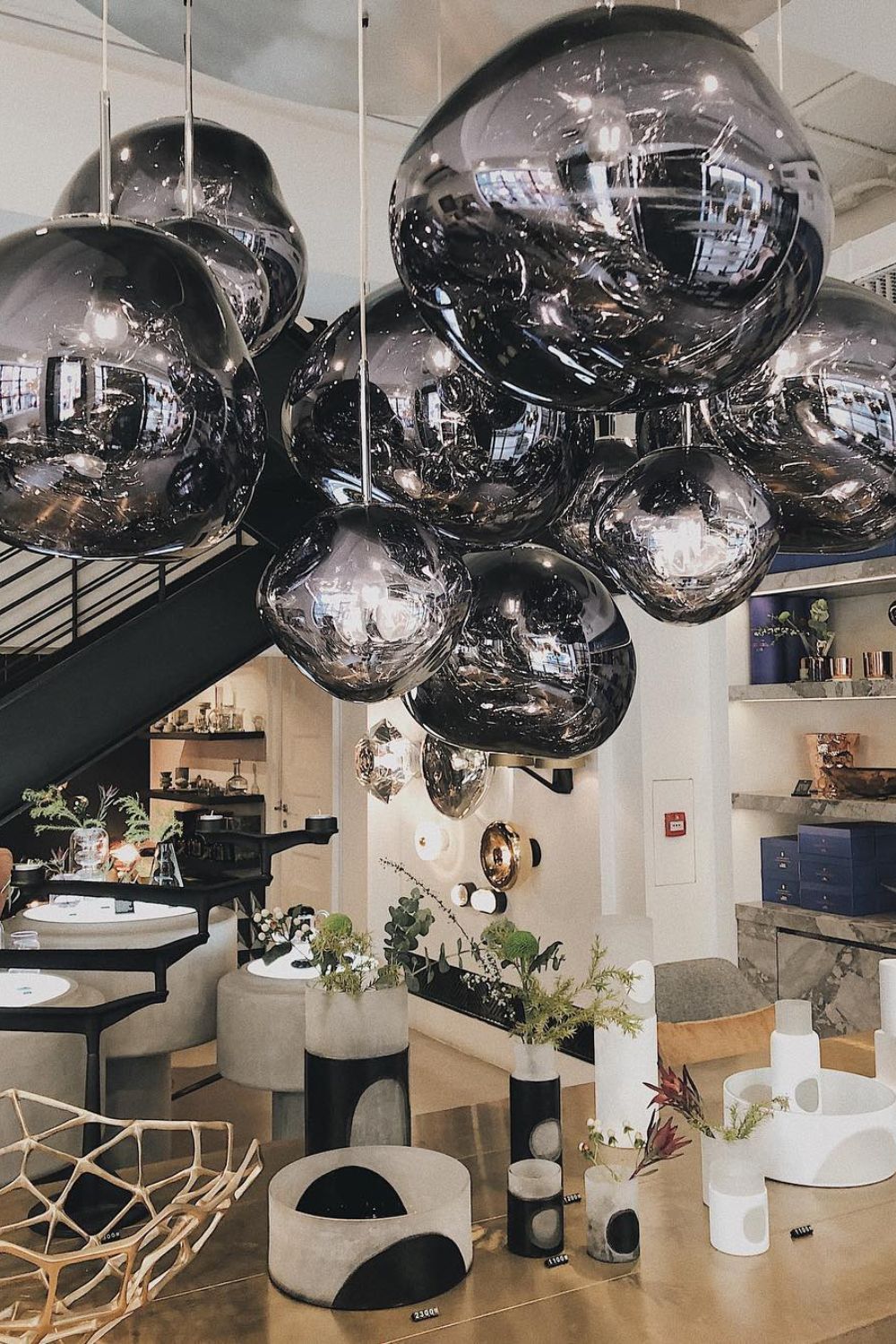Modern Lava Glass Dome Pendant Light 1-Light Lasson Living