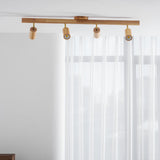 Japanese Wooden Adjustable LED Spotlight 1-Light Lasson Living