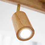 Japanese Wooden Adjustable LED Spotlight 1-Light Lasson Living
