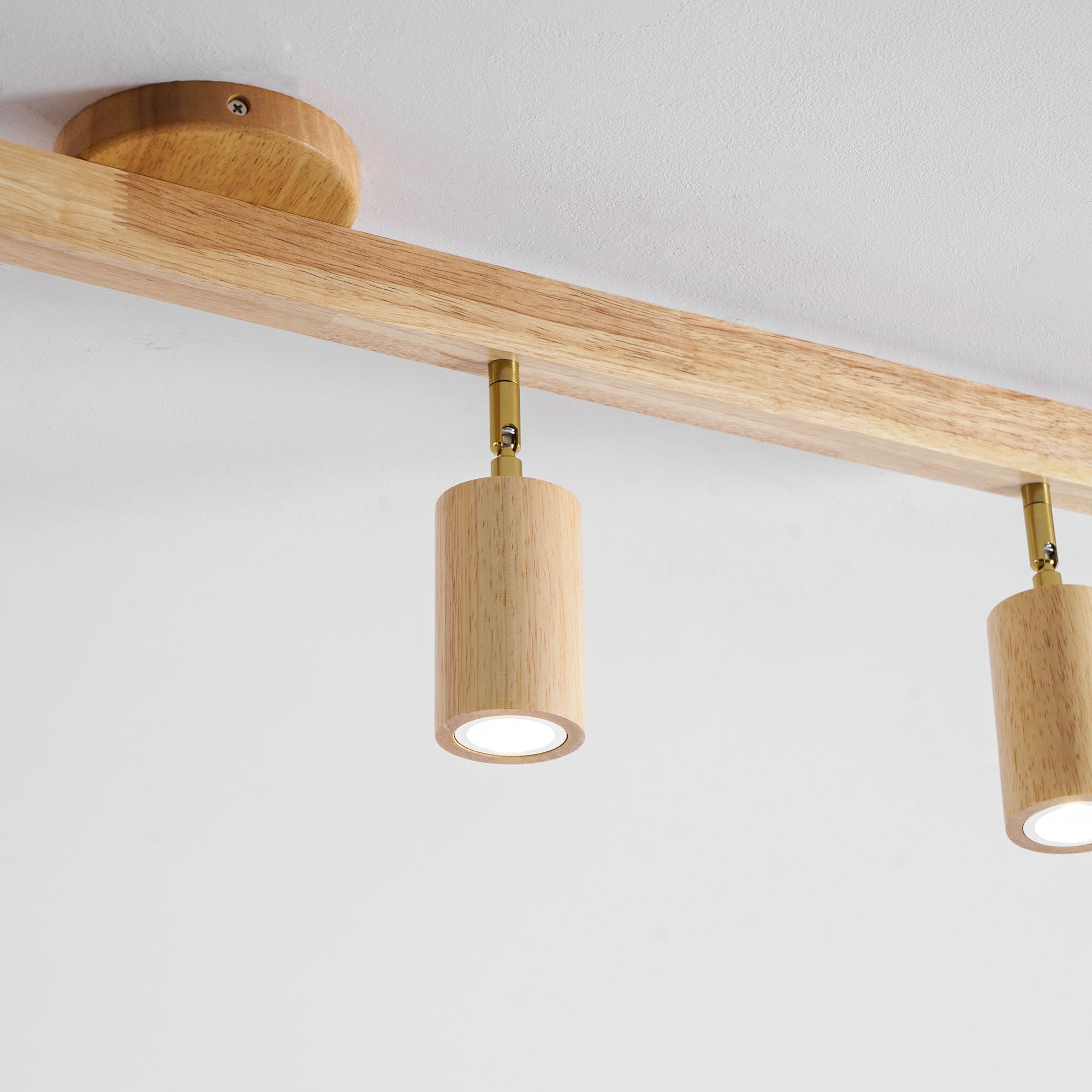 Japanese Wooden Adjustable LED Spotlight 1-Light Lasson Living