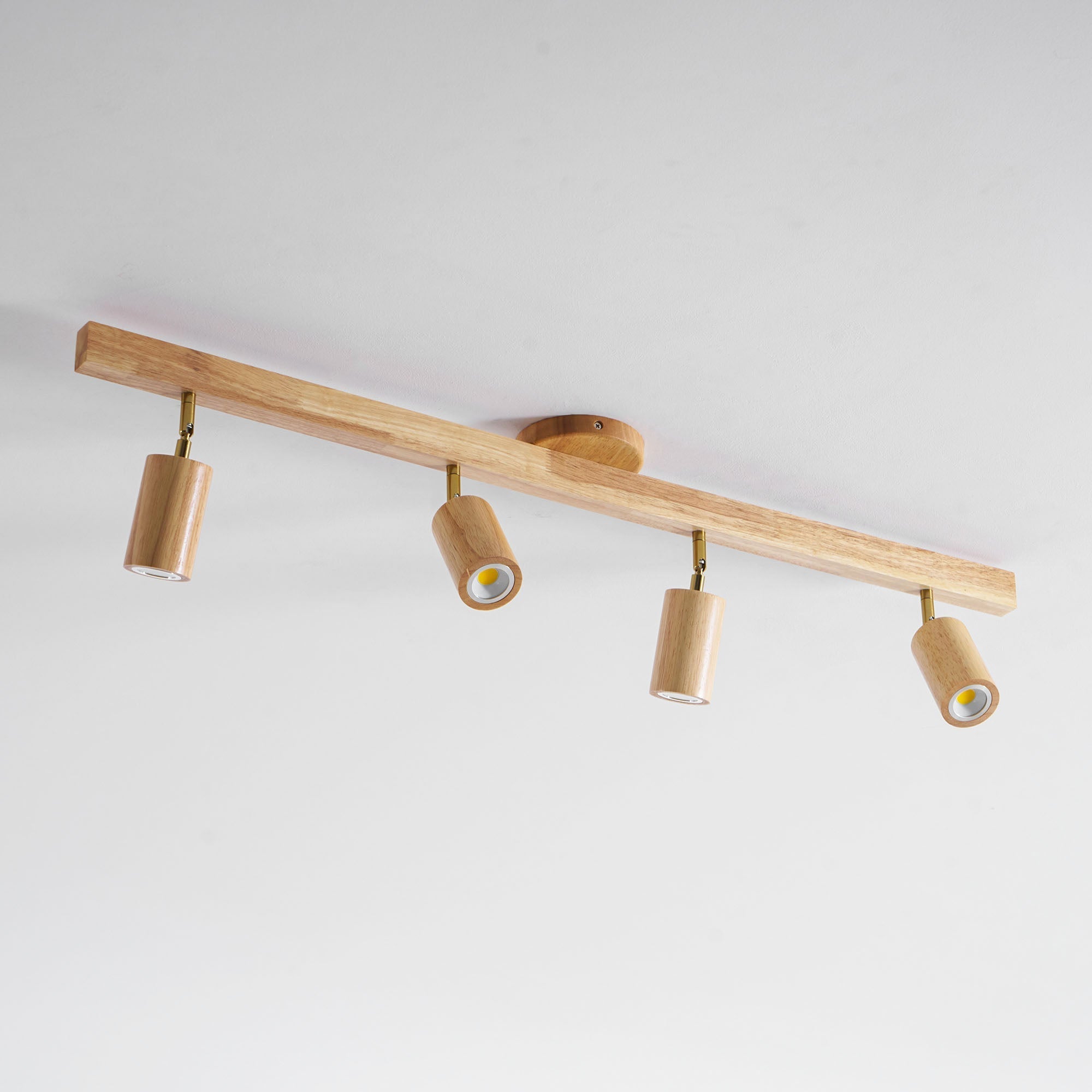Japanese Wooden Adjustable LED Spotlight 1-Light Lasson Living