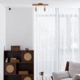 Japanese Wooden Adjustable LED Spotlight 1-Light Lasson Living