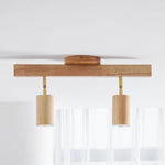 Japanese Wooden Adjustable LED Spotlight 1-Light Lasson Living