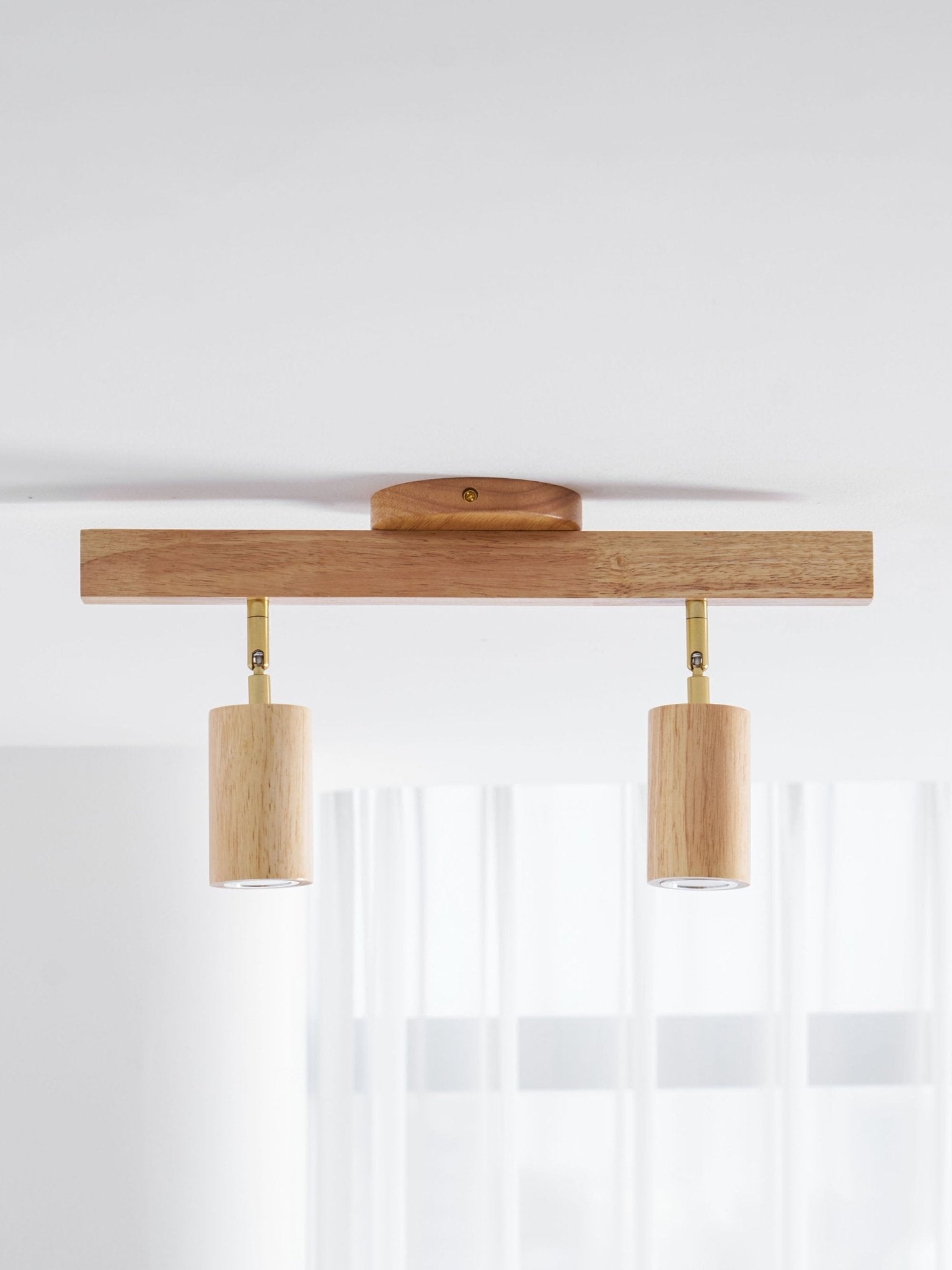 Japanese Wooden Adjustable LED Spotlight 1-Light Lasson Living
