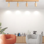 Japanese Wooden Adjustable LED Spotlight 1-Light Lasson Living