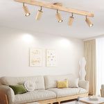 Japanese Wooden Adjustable LED Spotlight 1-Light Lasson Living