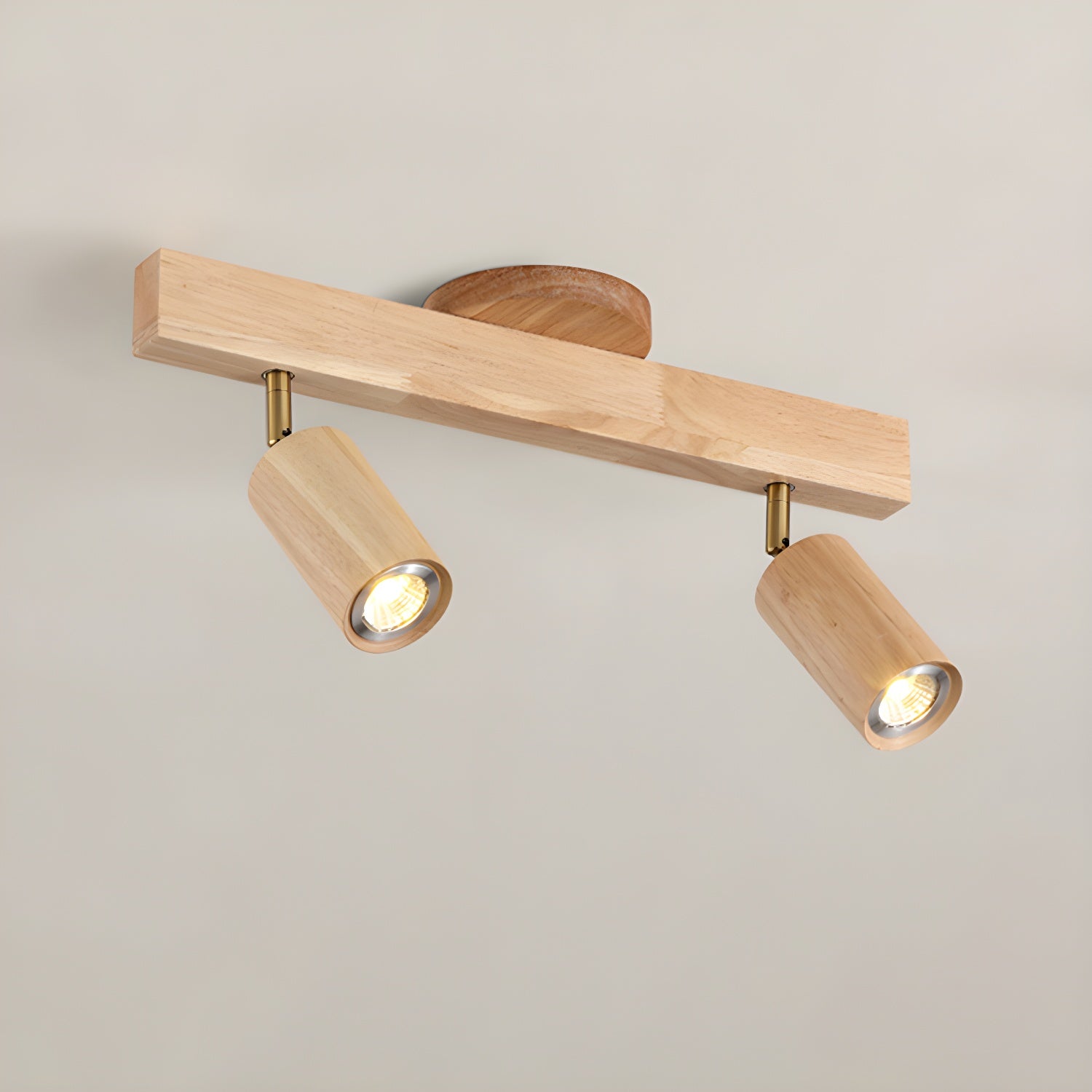 Japanese Wooden Adjustable LED Spotlight 1-Light Lasson Living