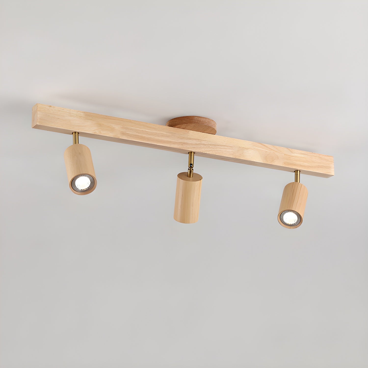 Japanese Wooden Adjustable LED Spotlight 1-Light Lasson Living