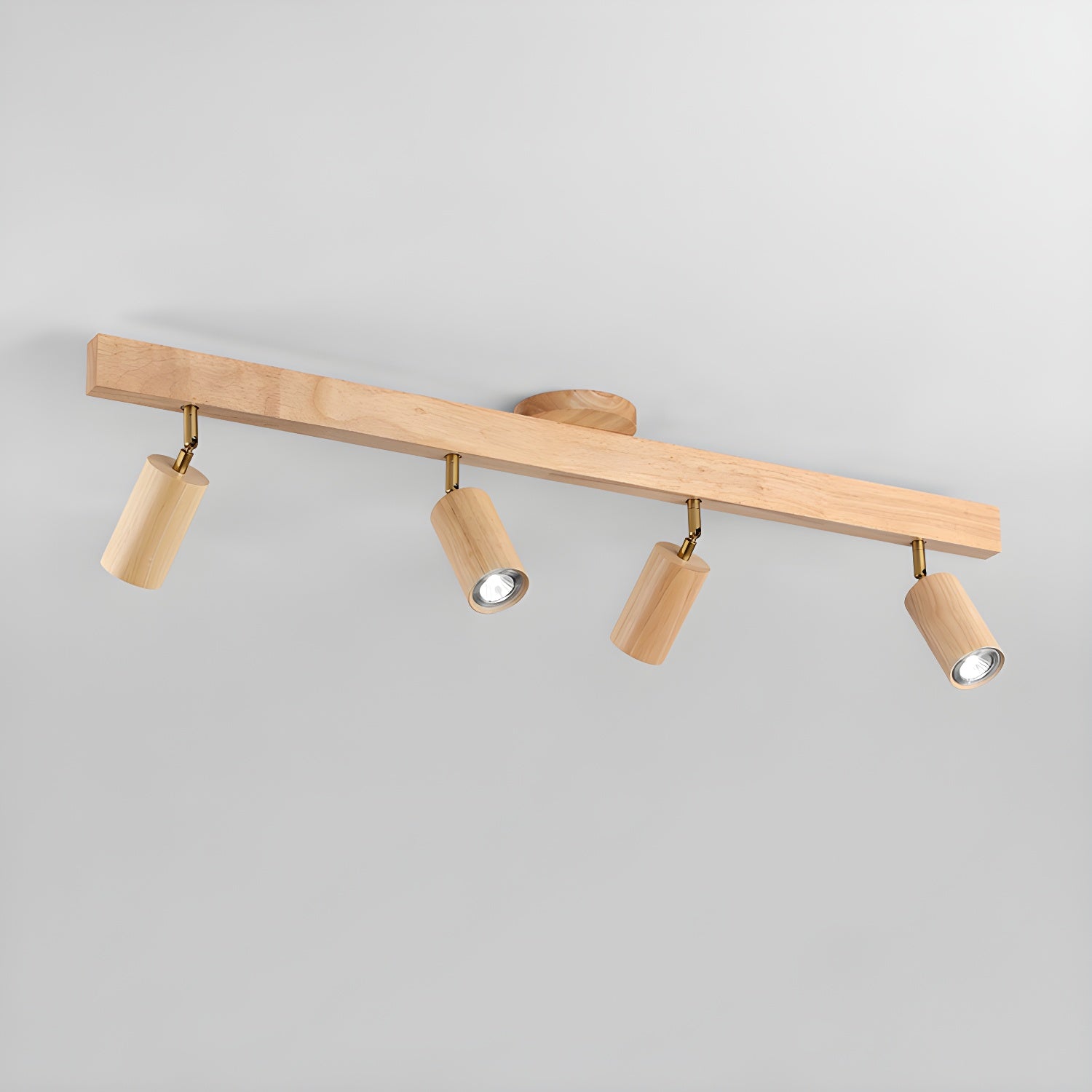 Japanese Wooden Adjustable LED Spotlight 1-Light Lasson Living