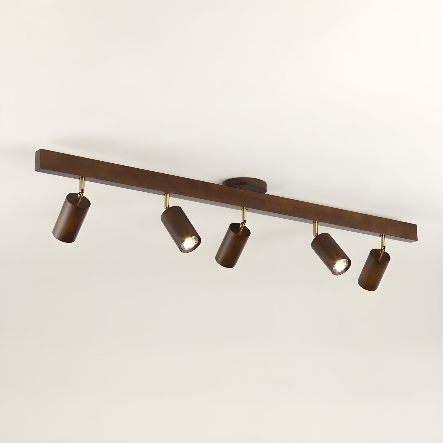 Japanese Wooden Adjustable LED Spotlight 1-Light Lasson Living