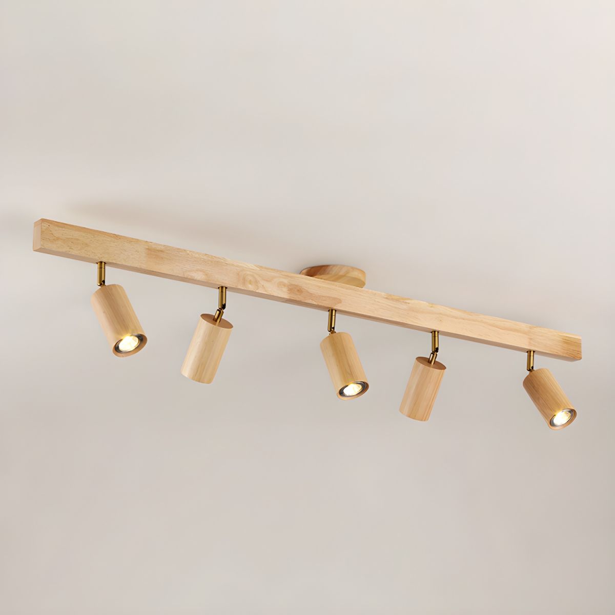 Japanese Wooden Adjustable LED Spotlight 1-Light Lasson Living