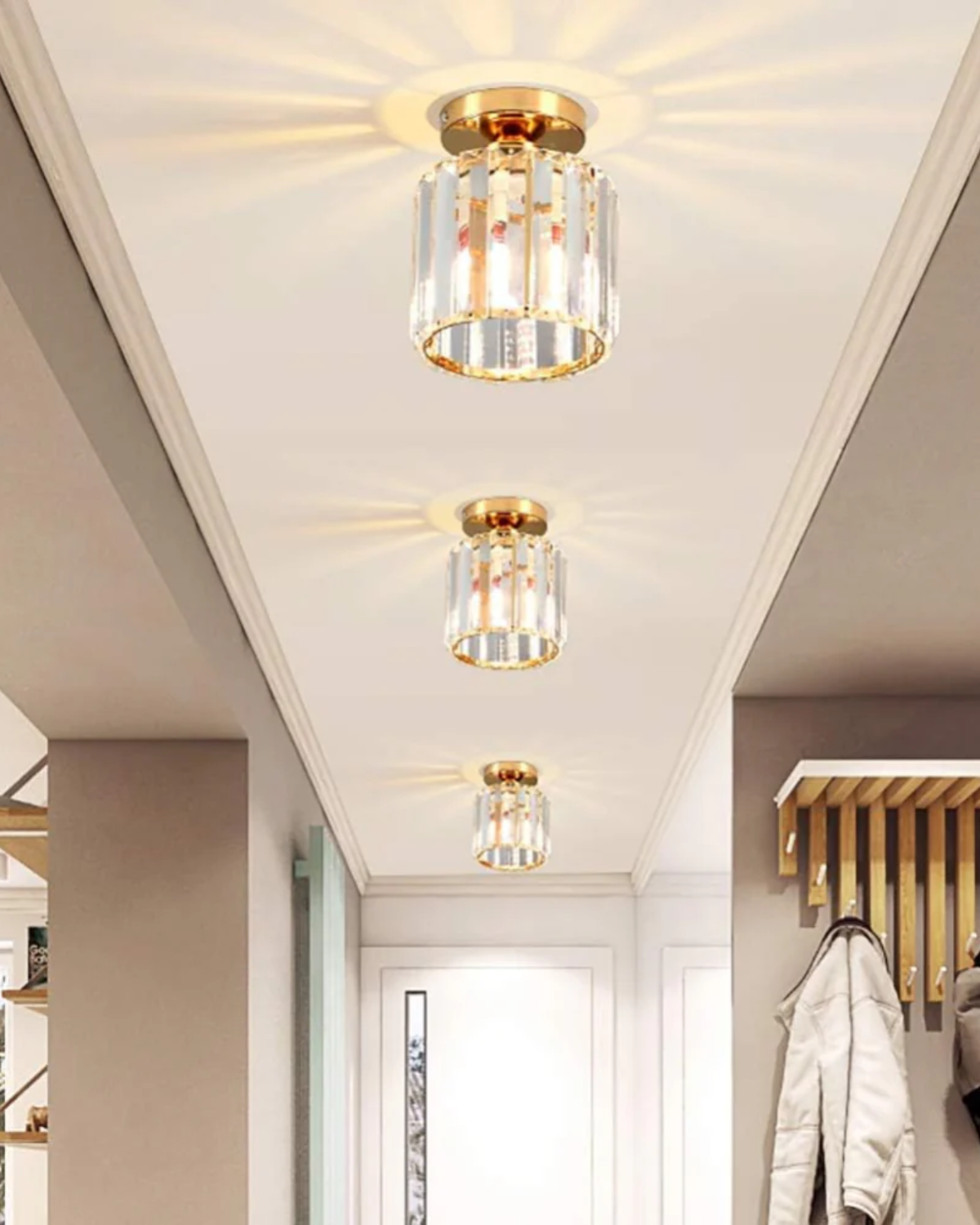 Modern Glass Square Ceiling Light 1-Light Lasson Living