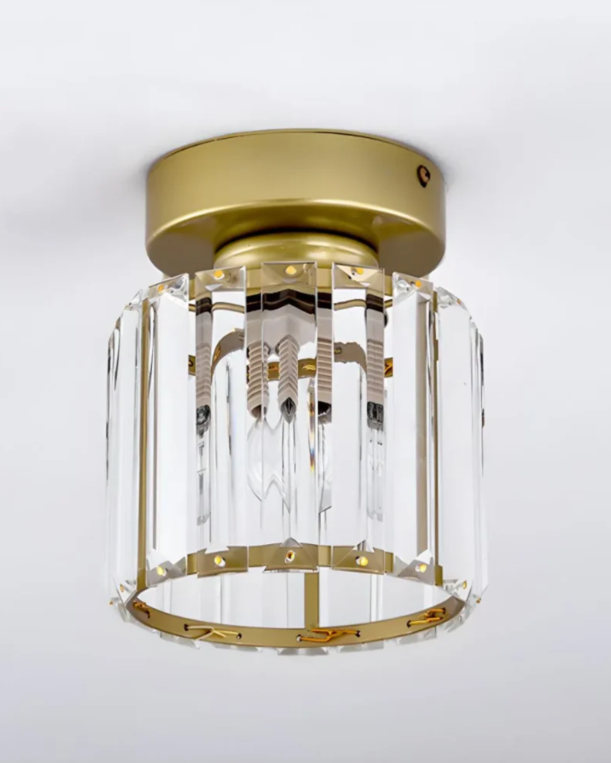 Modern Glass Square Ceiling Light 1-Light Lasson Living
