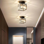 Modern Glass Square Ceiling Light 1-Light Lasson Living