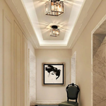 Modern Glass Square Ceiling Light 1-Light Lasson Living