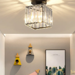Modern Glass Square Ceiling Light 1-Light Lasson Living