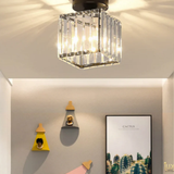 Modern Glass Square Ceiling Light 1-Light Lasson Living