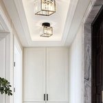 Modern Glass Square Ceiling Light 1-Light Lasson Living