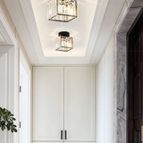 Modern Glass Square Ceiling Light 1-Light Lasson Living