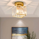 Modern Glass Square Ceiling Light 1-Light Lasson Living