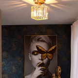 Modern Glass Square Ceiling Light 1-Light Lasson Living