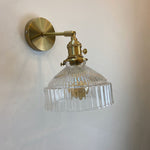 Nordic Brass Glass Dome Wall Sconce Lamp 1-Light Lasson Living