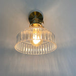 Nordic Brass Glass Dome Wall Sconce Lamp 1-Light Lasson Living