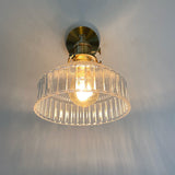 Nordic Brass Glass Dome Wall Sconce Lamp 1-Light Lasson Living