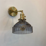 Nordic Brass Glass Dome Wall Sconce Lamp 1-Light Lasson Living
