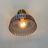 Nordic Brass Glass Dome Wall Sconce Lamp 1-Light Lasson Living