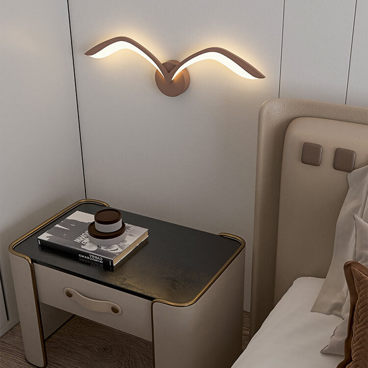 Nordic Minimalist Seagull 1-Light LED Wall Sconce Lamp Lasson Living