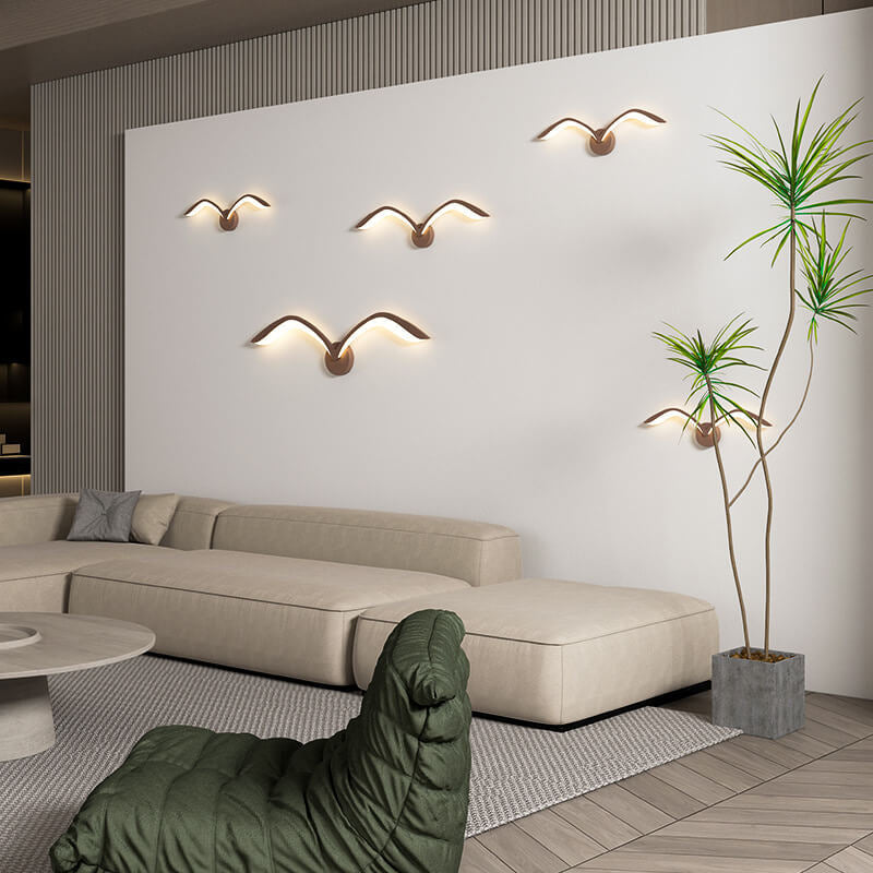 Nordic Minimalist Seagull 1-Light LED Wall Sconce Lamp Lasson Living