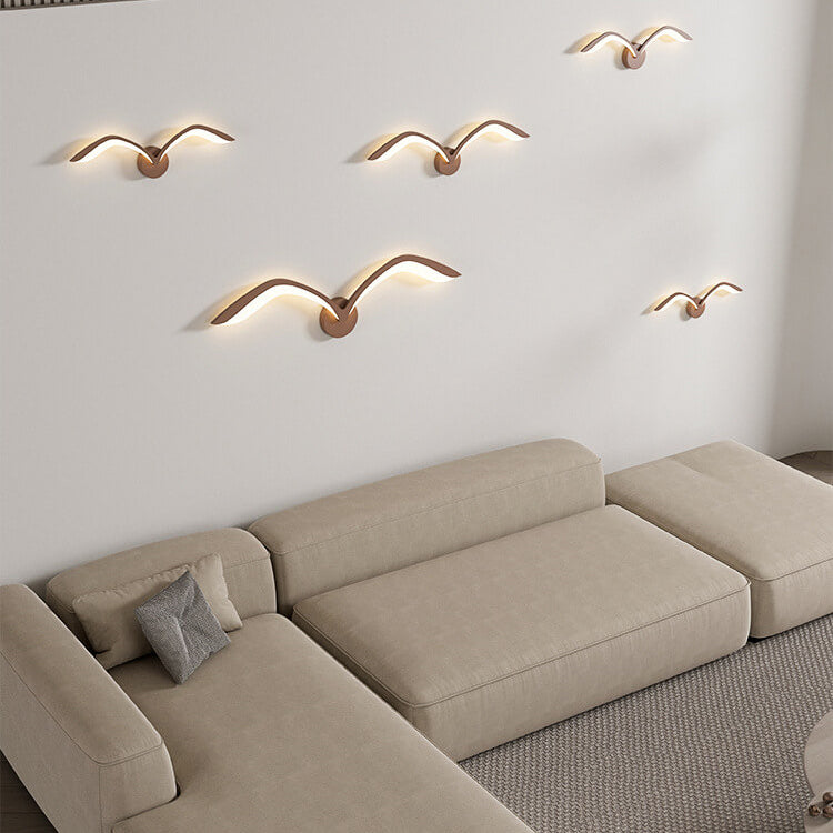 Nordic Minimalist Seagull 1-Light LED Wall Sconce Lamp Lasson Living