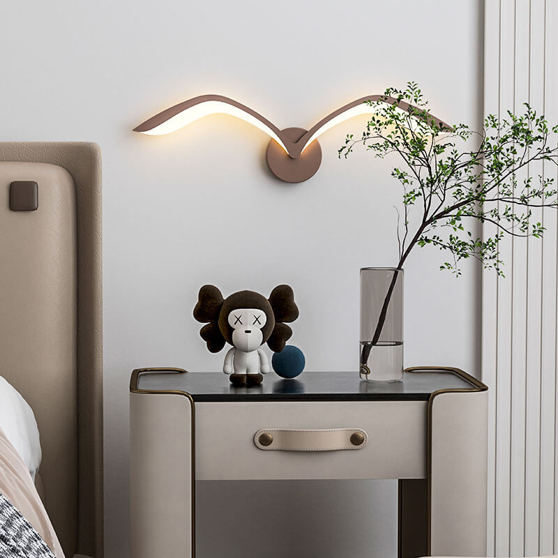 Nordic Minimalist Seagull 1-Light LED Wall Sconce Lamp Lasson Living