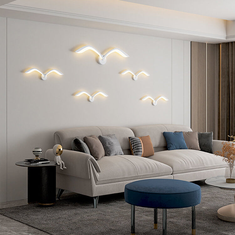 Nordic Minimalist Seagull 1-Light LED Wall Sconce Lamp Lasson Living