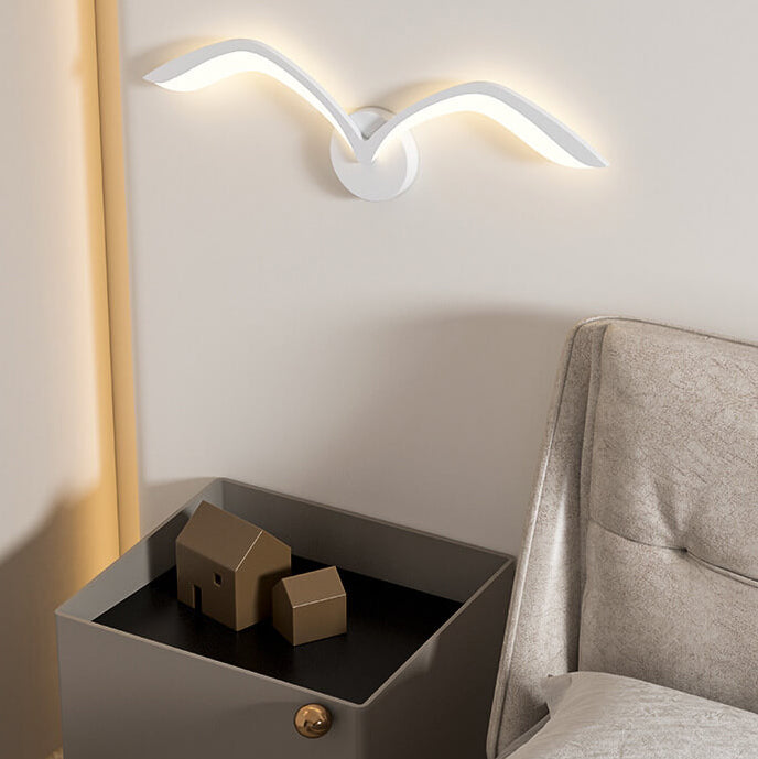 Nordic Minimalist Seagull 1-Light LED Wall Sconce Lamp Lasson Living