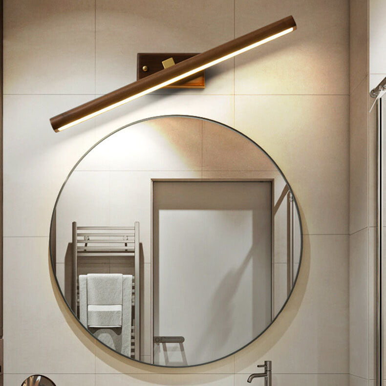 Nordic Walnut Cylinder LED Wall Sconce Lamp 1-Light Lasson Living