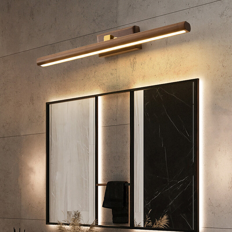 Nordic Walnut Cylinder LED Wall Sconce Lamp 1-Light Lasson Living