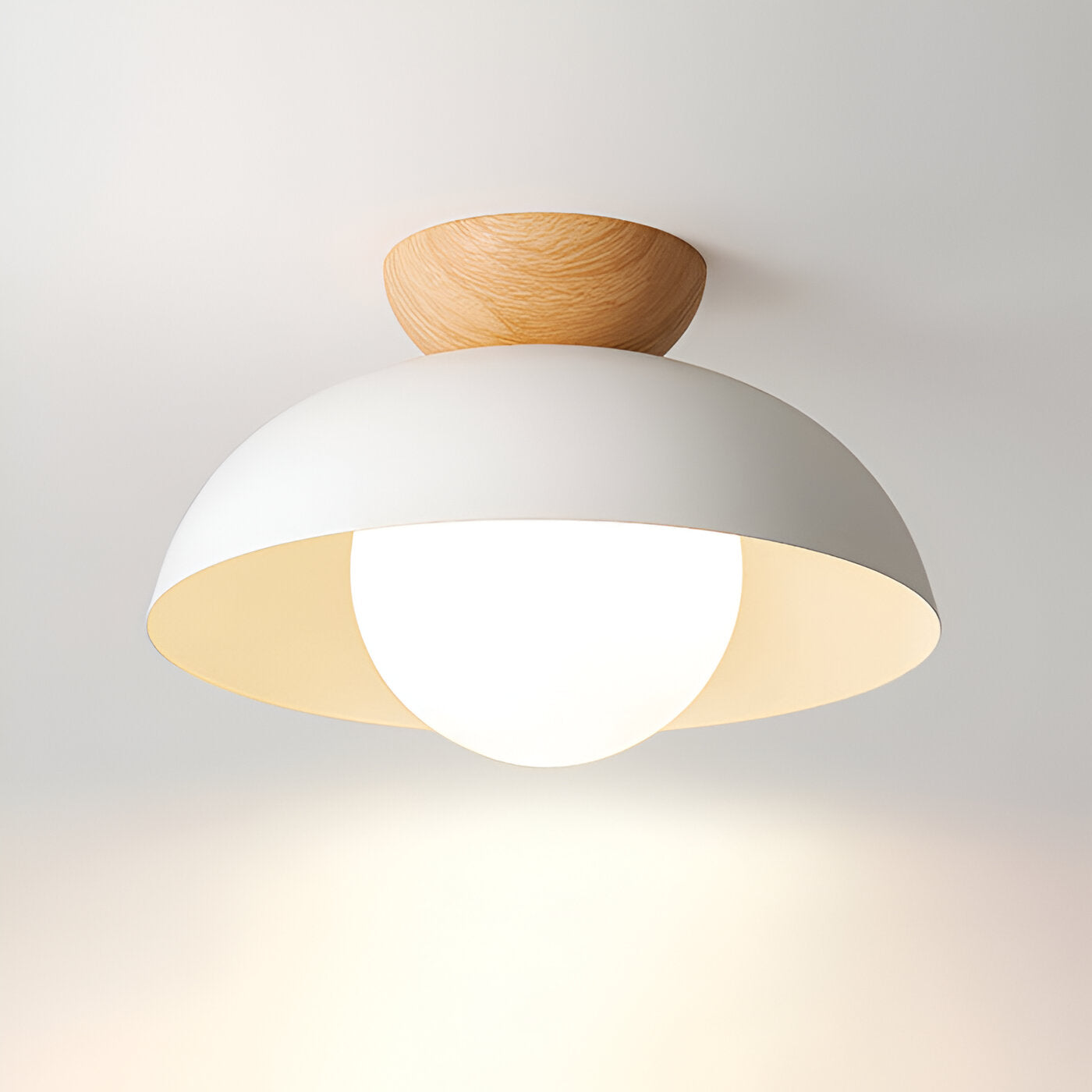Modern Minimalist Glass Dome LED Ceiling Light 1-Light Lasson Living