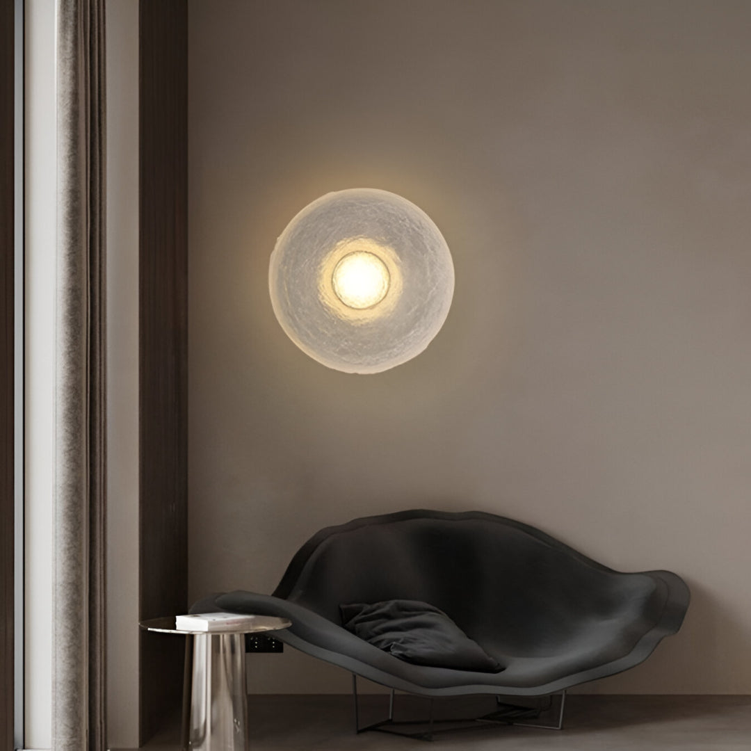 Modern Minimalist Resin Round Wall Sconce LED 1-Light Lasson Living