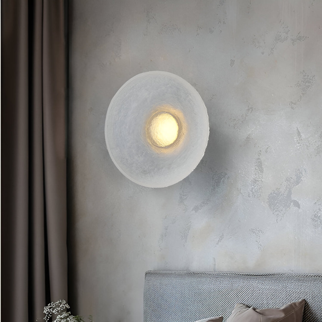 Modern Minimalist Resin Round Wall Sconce LED 1-Light Lasson Living
