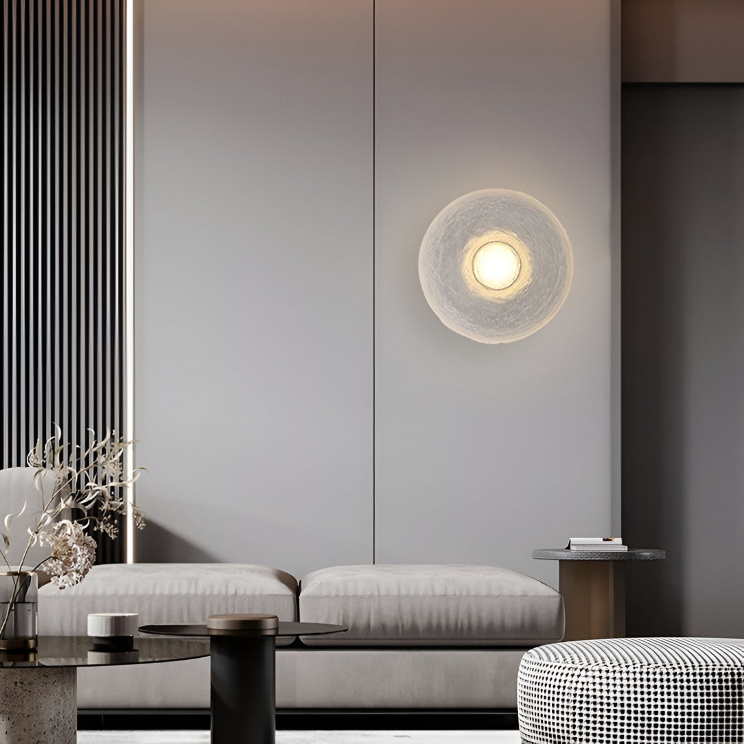 Modern Minimalist Resin Round Wall Sconce LED 1-Light Lasson Living